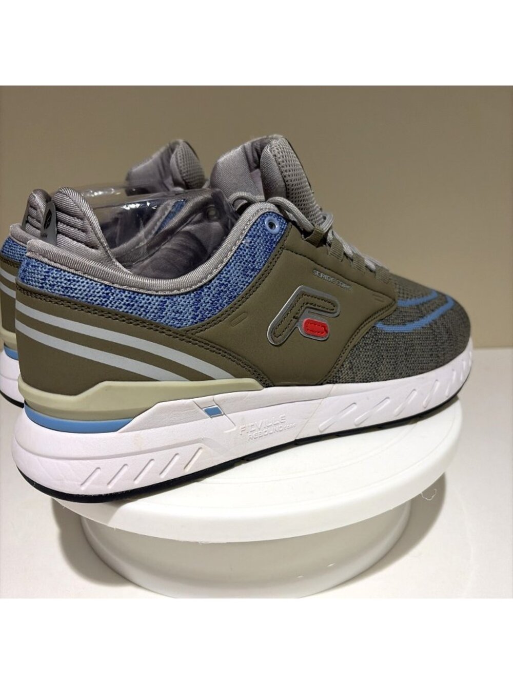 FitVille Rebound Stride Core Running Sneaker Shoe Women 10W, Men 8.5 W Gray Blue